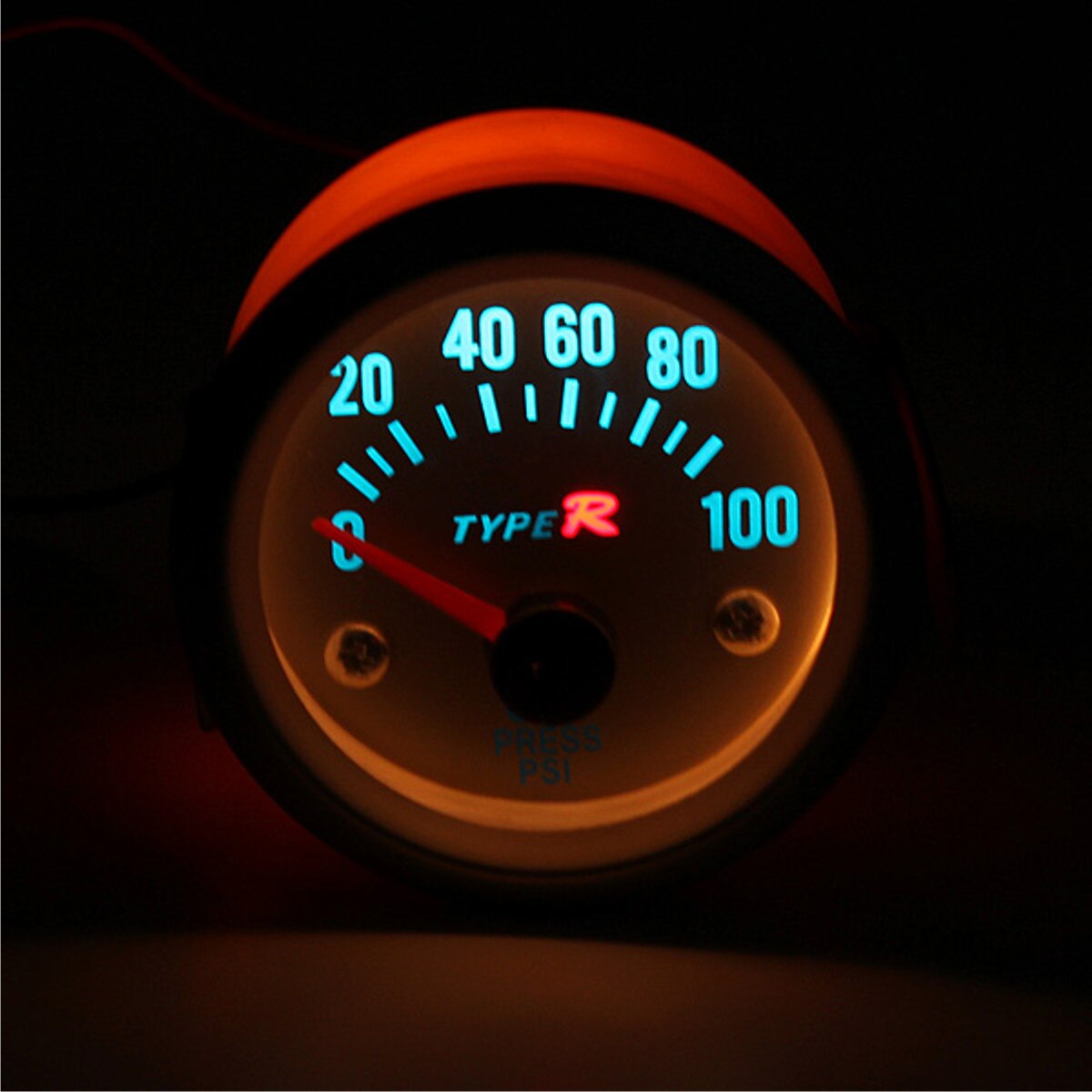 2" 52mm Bulb Light Oil Pressure/Temperature Volt Tachomete Boost Gauge Meter