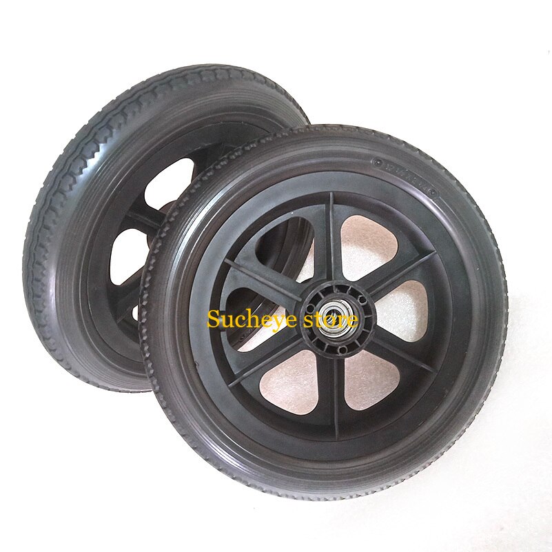 2 Stuk 12 1/2X2 1/4 Effen Wiel Rolstoel Onderdelen Achterwiel 12 Inch Pu Bandenspanning gratis Wiel Handleiding Rolstoel Achterwiel