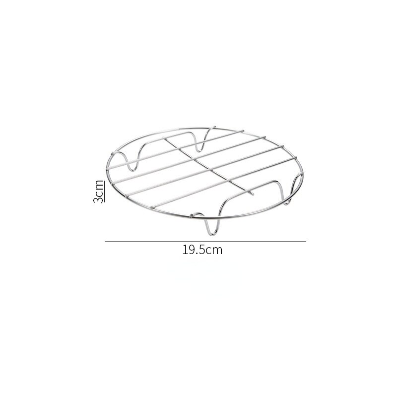 304 Stainless Steel Baking Cooking Steaming Racks Pot Steamers Air Fryer Round Steaming Tray Cooking Rack Kitchen Accessories: light yellow