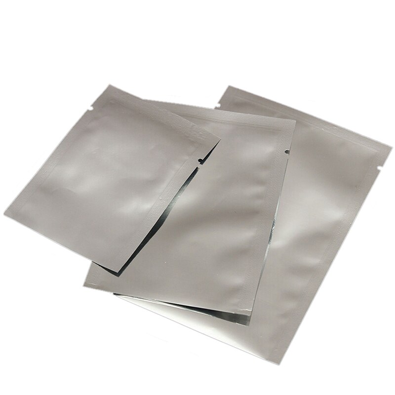 Bolsas de aluminio para sellado al vacío, bolsas de Mylar plateadas para almacenamiento de utensilios de cocina para el hogar, 100 Uds.: 7