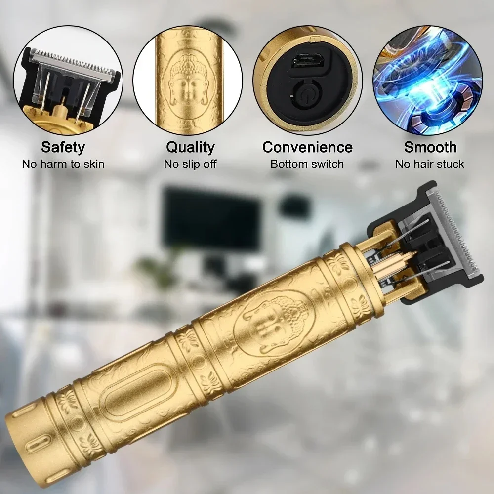 Vintage T9 Hair Cutting Machine Men's Electric Shaver Rechargeable Hair Trimmer Beard Clipper Barber Hair Cut