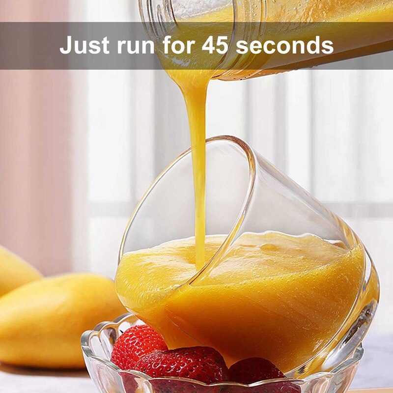 USB Rechargeable, Small Blender Single Serve, Personal Size Blender Handheld Sized Travel Blender Juicer Cup 380Ml Blue