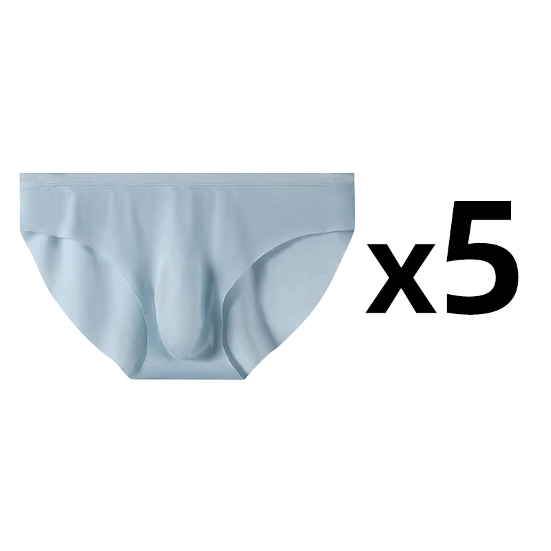 5 paren/partij heren ultradunne slipje ijszijde slips zomer transparant naadloos sexy sneldrogend ademend ondergoed slips