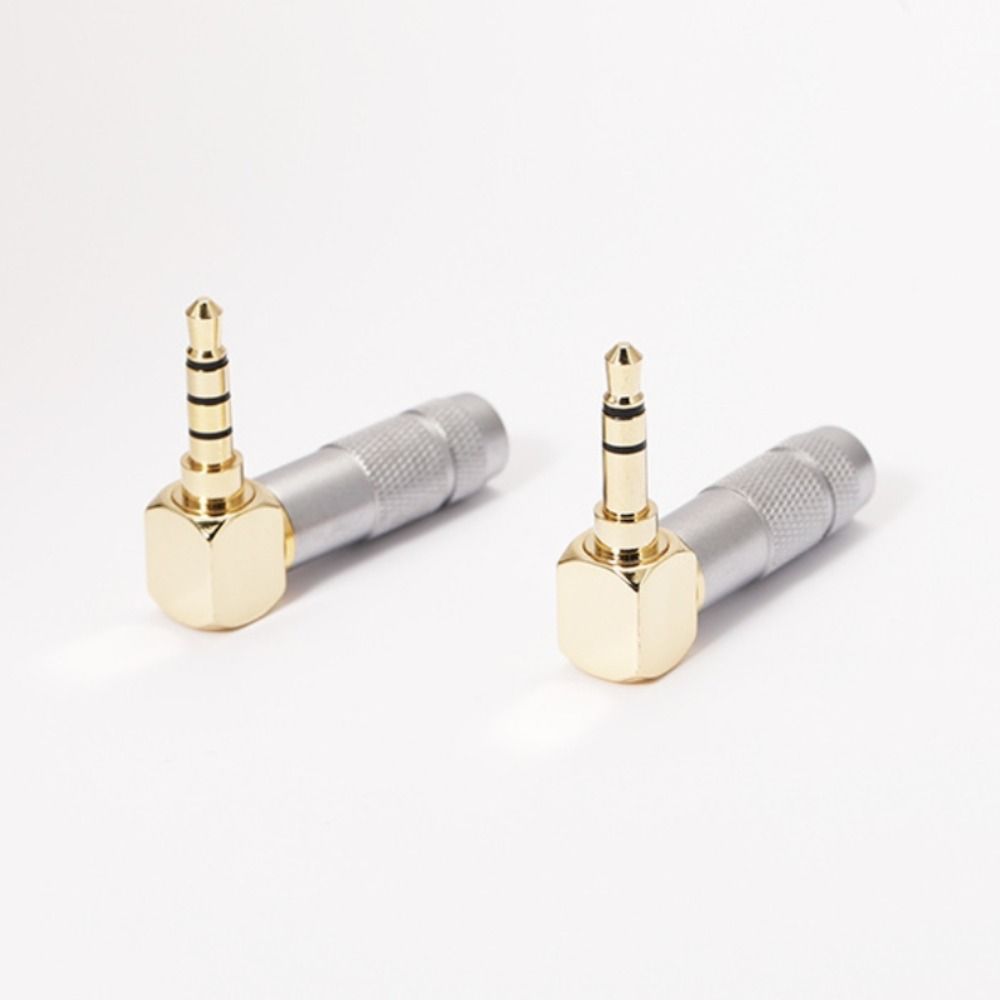 1/8" Jack 3.5 mm Speaker Terminal 3.5mm 3/4 Poles Right Angle Audio Jacks HIFI Portable Headphone Adapter
