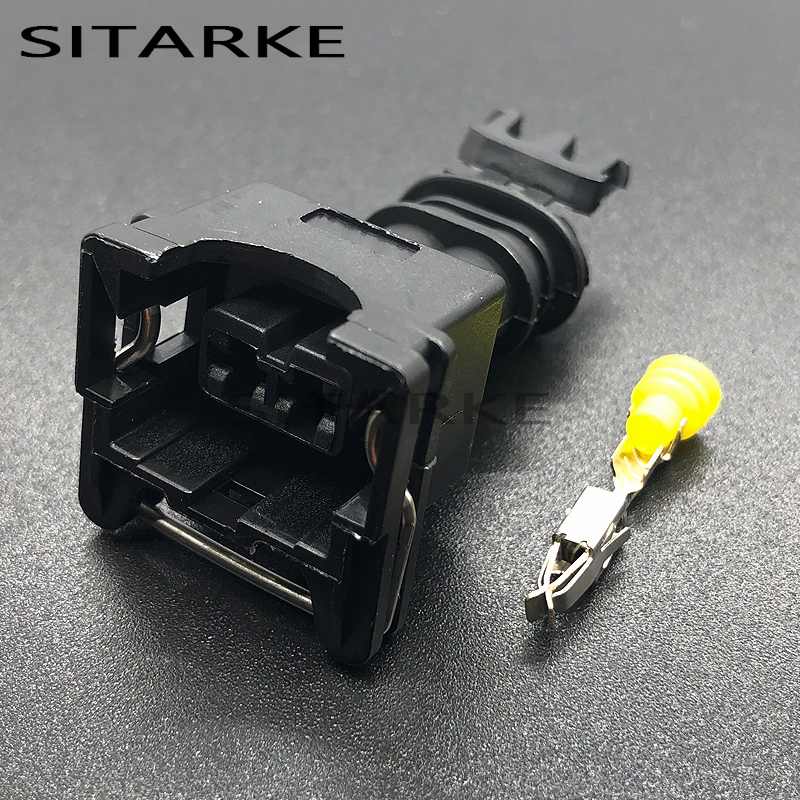 1 Set 2 Pin Way TE AMP Replacement Waterproof Electrical Wire Connector Car Cable Plug 282189-1