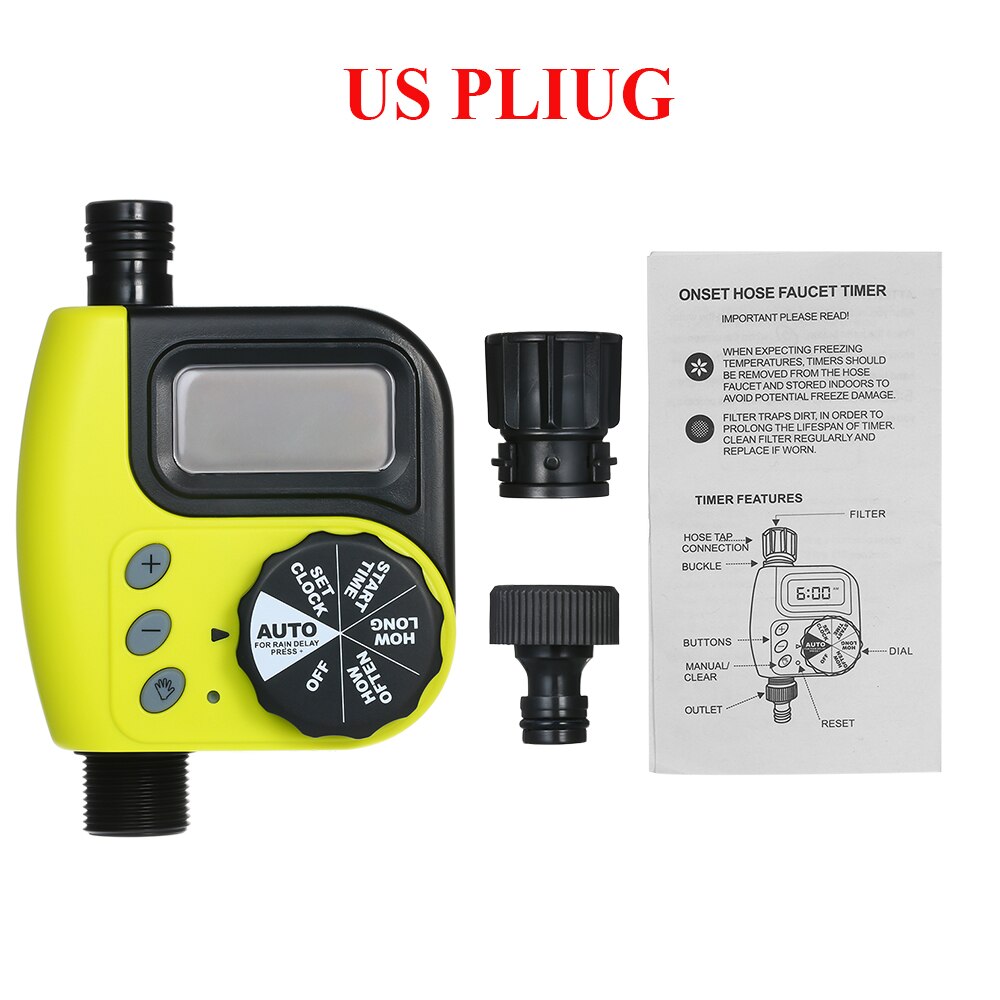 Automatische Wasser Timer Outdoor Garten Bewässerung Controller Outlet Programmierbare Schlauch Wasserhahn Timer Garten Automatische Bewässerung: Type1 US Plug