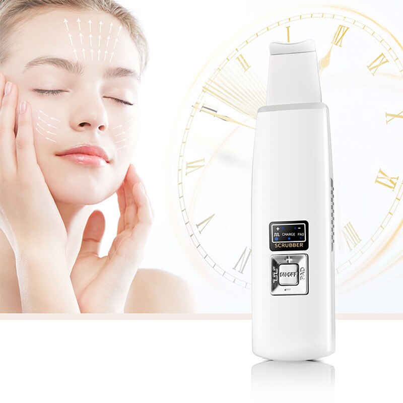 Ultrasoon gezichtsporiënreiniger ultrasone therapie huidscrubber galvanische ionen spa schoonheidsapparaat gezichtsmassager faceliftmachine