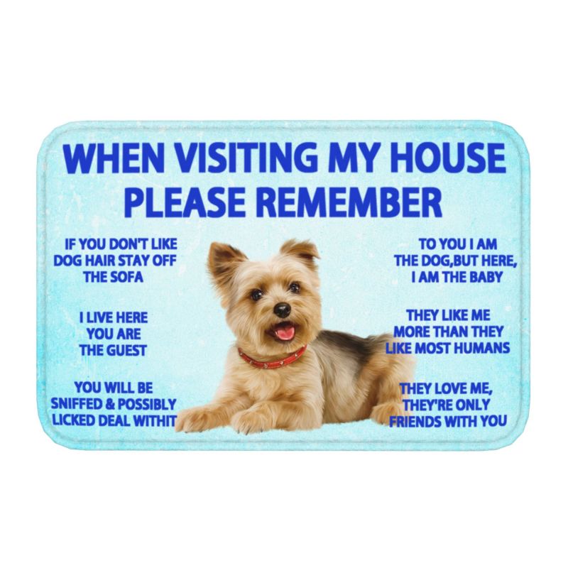 Staffordshire Bull Terrier Dog Quotes Front Door Mat Anti-Slip Outdoor Quick Dry Doormat Kitchen Bedroom Entrance Rug Carpet: Orange