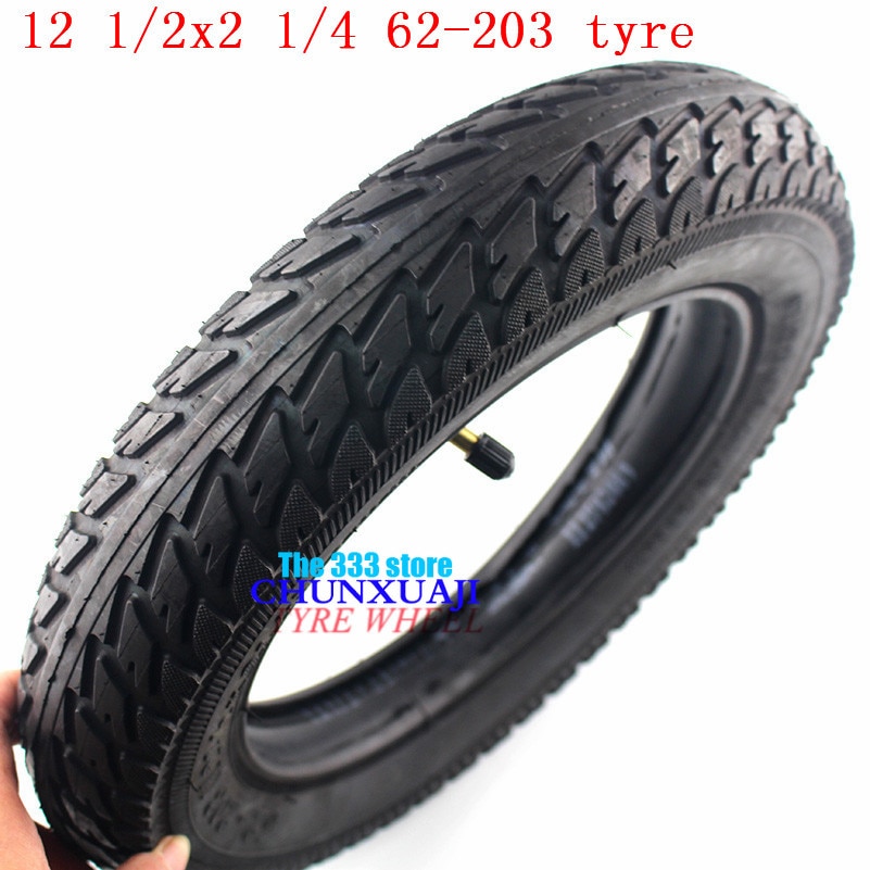 12 inch Tire 12 1/2 X 2 1/4 ( 62-203 ) fits Many Gas Electric Scooters and e-Bike 12 1/2X2 1/4 wheel tyre &amp; inner tube