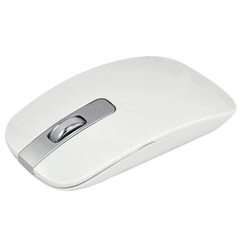 Wireless Slim White Keyboard + Wireless Optical Mouse Set for PC and Laptop