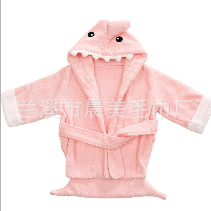 Spring Autumn Children Bathrobe Baby Cotton Cartoon Unisex Small Pajamas Animal Robes 1pcs Baby Hooded Blankets 0 To 12month: 3