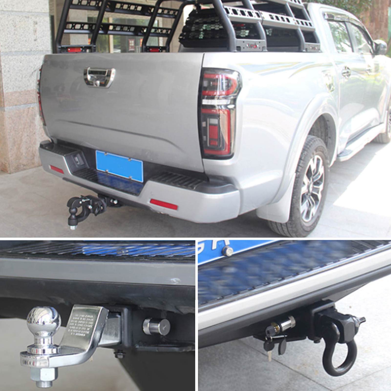 3 To 5T Tons Load-bearing Car Trailer Towing Hook Stainless Steel Anti-theft Hitch Ball Mount Holder With Lock Combo Tow Ball