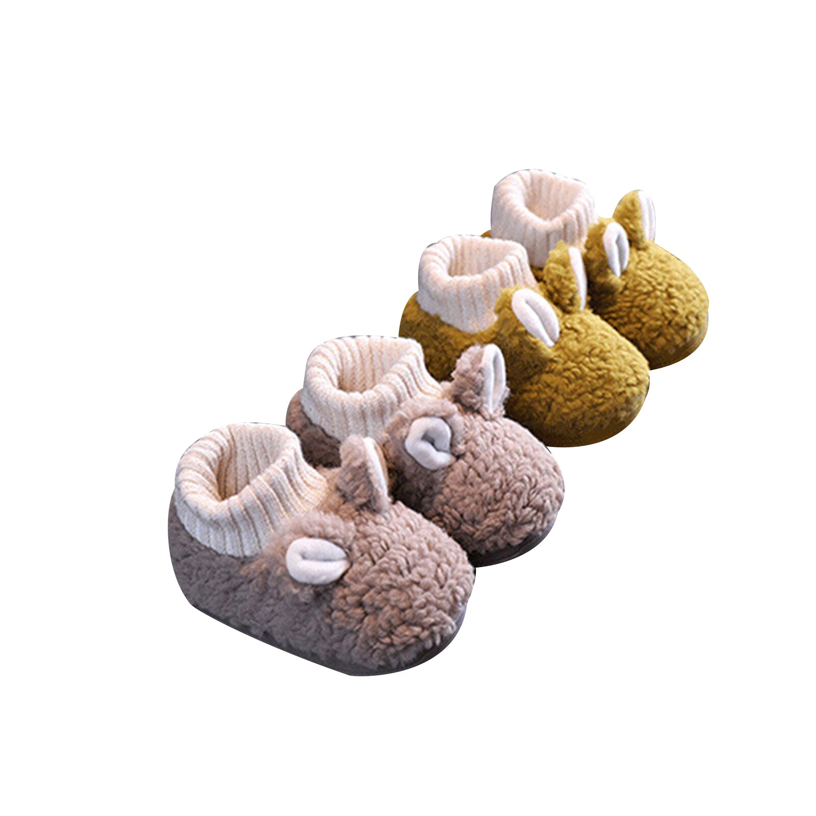 Baby Winter Warme Vlies Booties, Anti-Unterhose Weiche Sohle Kleinkind Hausschuhe mit Ebene Ohren Gemütliche Socken