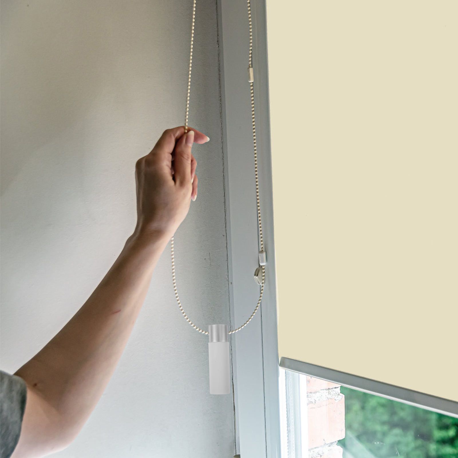 2 uds perilla persianas enrollables accesorios perillas de cordón tiradores de ventana de plástico gotas peso