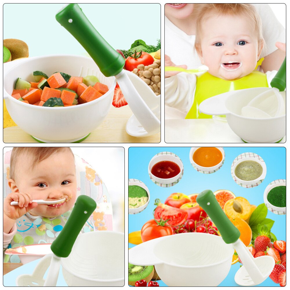 1Set Grinding Bowl Durable Safe Multi-Functional Toddler Training Bowl Food Mill Bowl for Baby Toddlers