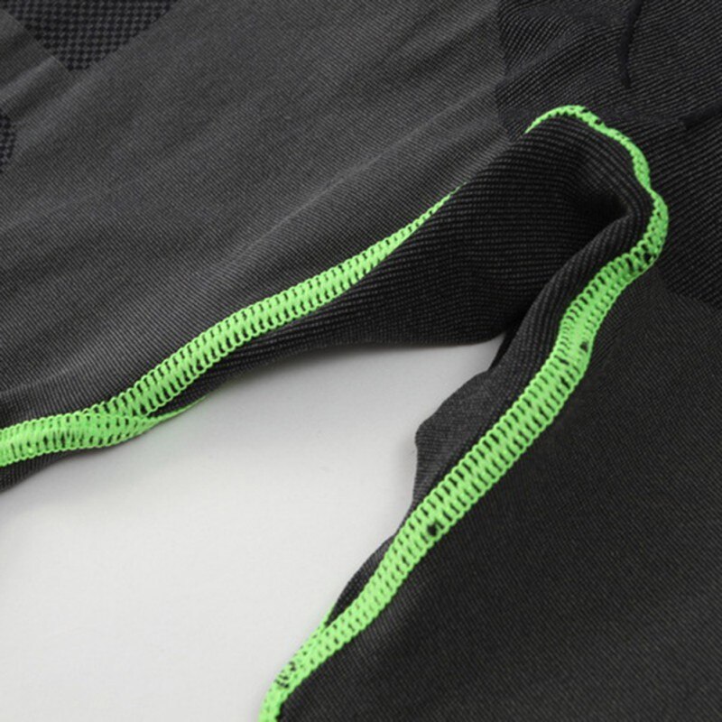 Camadas de Base de Compressão Execução Calças de Treinamento Atlético dos homens Quick Dry Esportes Pele Calças UM: green / XL