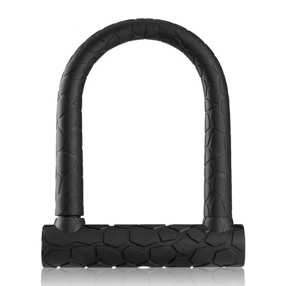 uniwersalny Góra MTB koło rowerowe blokada z 2 kluczami zabezpieczenie przed kradzieżą przenośne zabezpieczenie skuter motocyklowy U Zamek akcesoria rowerowe: czarny
