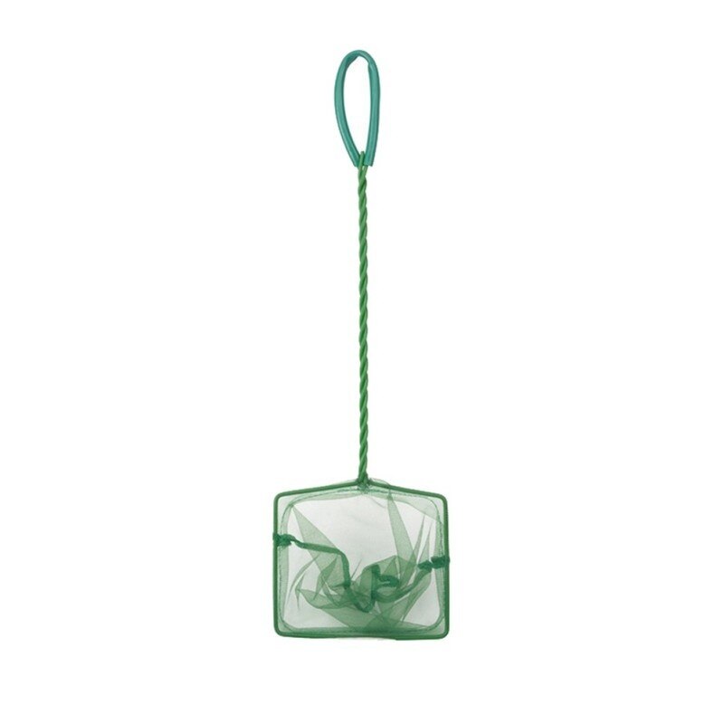 Red de pesca de Acuario, accesorio cuadrado de mango largo, Red de aterrizaje para peces, objetos flotantes, Red de cangrejo, secador de caña de pescar, Red de mano