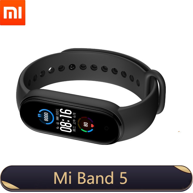 Xiaomi Originele Mijia Band 5 Smart Armband 1.1 Inch Led Kleurenscherm Hartslag Fitness Tracker Bluetooth Waterdicht