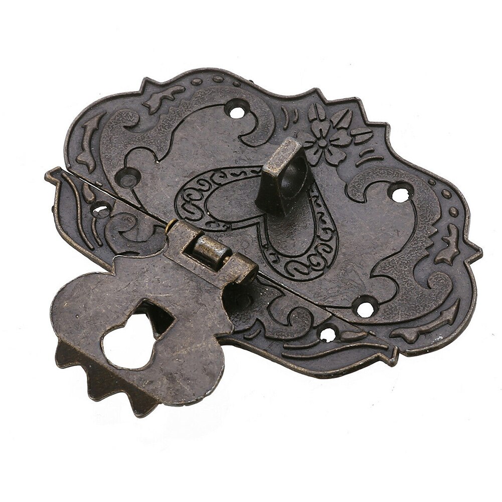 With Screws Mini Multipurpose Jewelry Box Hasp Antique Wooden Cases Chests Lock Latch Home Furniture Buckle Retro Hardware Decor: L