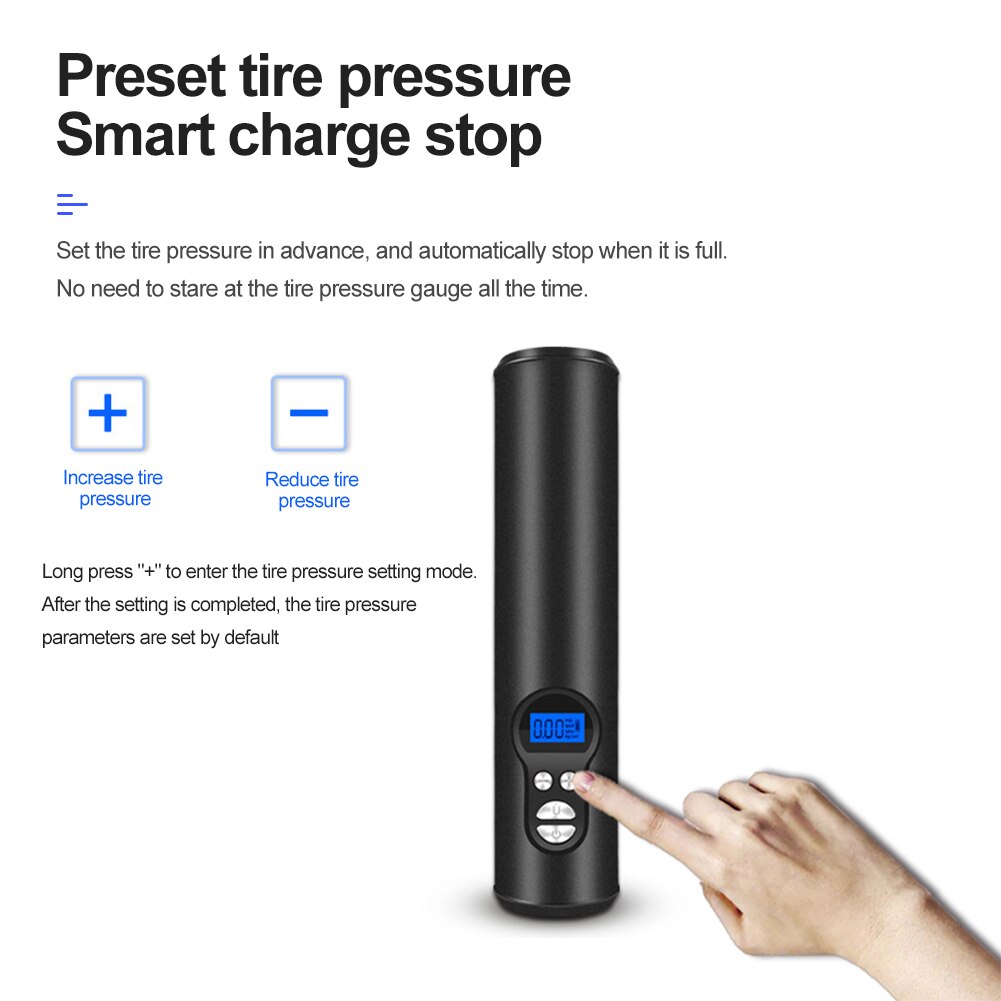 12V 150PSI Portable Universal Car Air Compressor Mini Inflatable Electric Pump Rechargeable Pump With LED Emergency Light