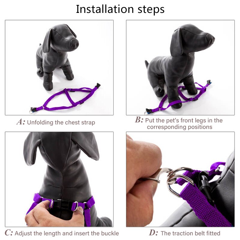 Pet Dog Leash Harness Dog Collar Cat Walking Training Leash Cats Dog Harness Collar Leash Strap Belt 45