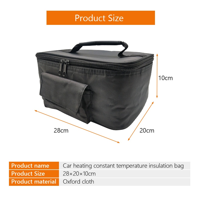 Car Lunch Heating Bag 12V Electricity Food Thermal Insulation Bags Bento Warmer and Heater Box For School Office Travel