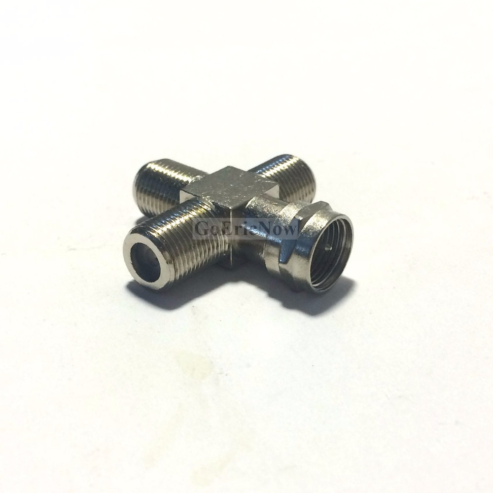 X4 Adaptateur Antenne TV Coaxial RF Femelle vers Connecteur à Vis Type F Embase Câble - Adaptout Marque Française