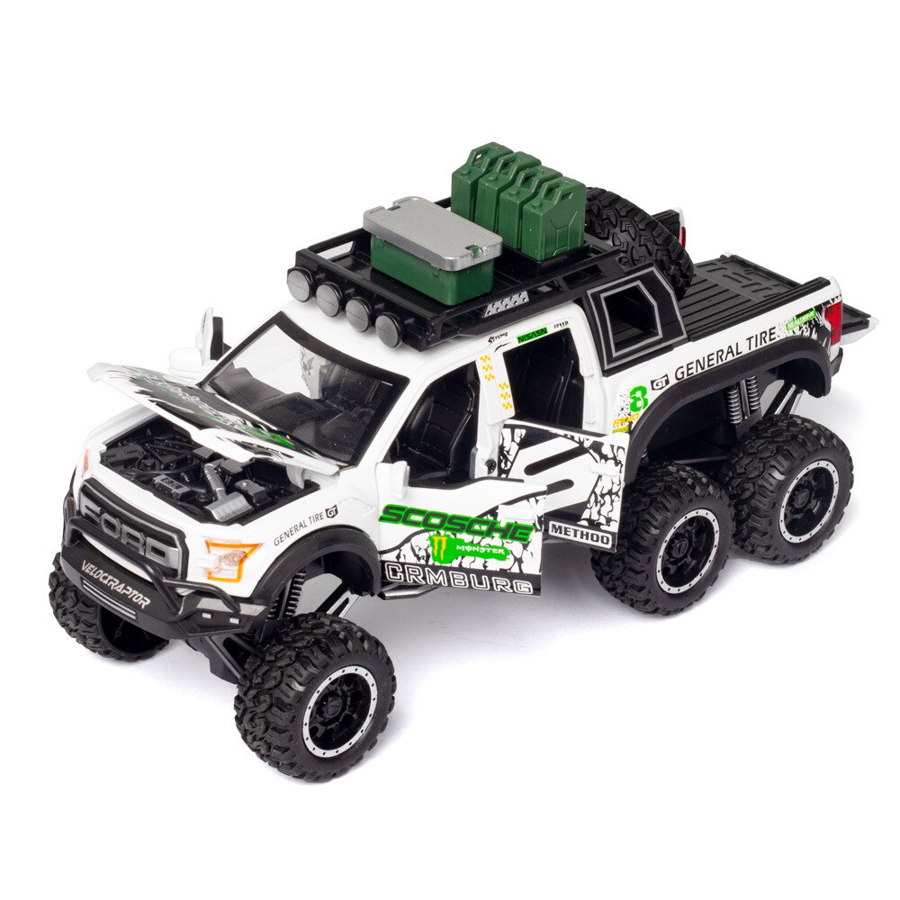 1:32 spielzeug Auto G63 F150 JEEP Metall Spielzeug Legierung Auto Spielzeug Gießt Druck Fahrzeuge Auto Modell Mit licht Sound Auto Spielzeug für Kinder # ZW: f150 White T