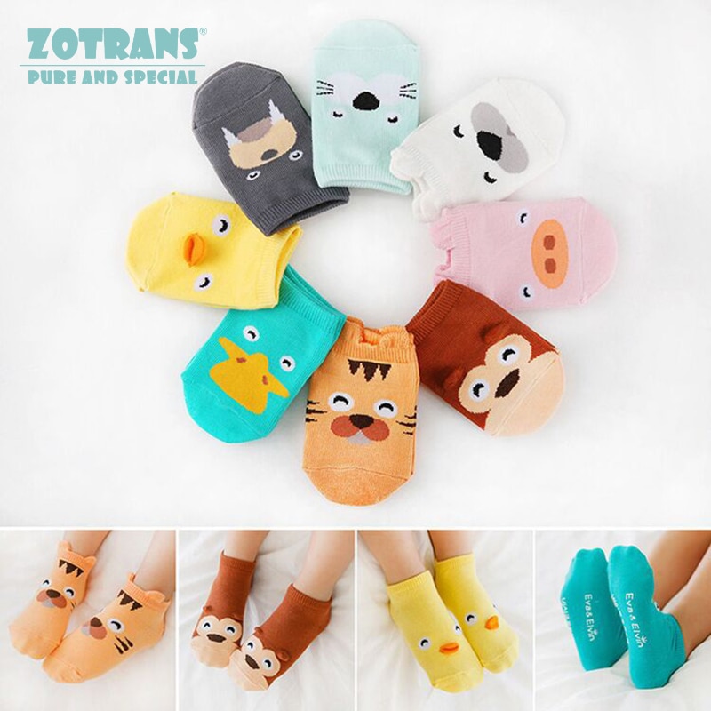 Baby Jongen Sokken Pasgeborenen Katoen Zomer Aumtumn Cartoon Dier Sokken Baby Anti-Slip Toddle Sokken Meisjes Korte Sokken voor 0-2Years