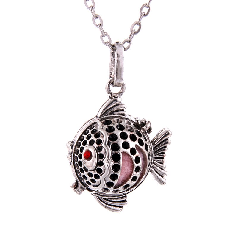 Arbre de vie cage d'aromathérapie diffuseur collier médaillon pendentif parfum huile essentielle collier médaillon d'aromathérapie Cage de perles: 14