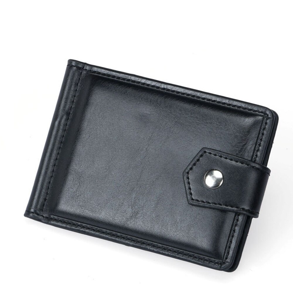 1 pièce en cuir Pu nouvelle hommes pince à billets carte de crédit portefeuille RFID blocage pince pièce poche sac à main porte-carte mince portefeuille