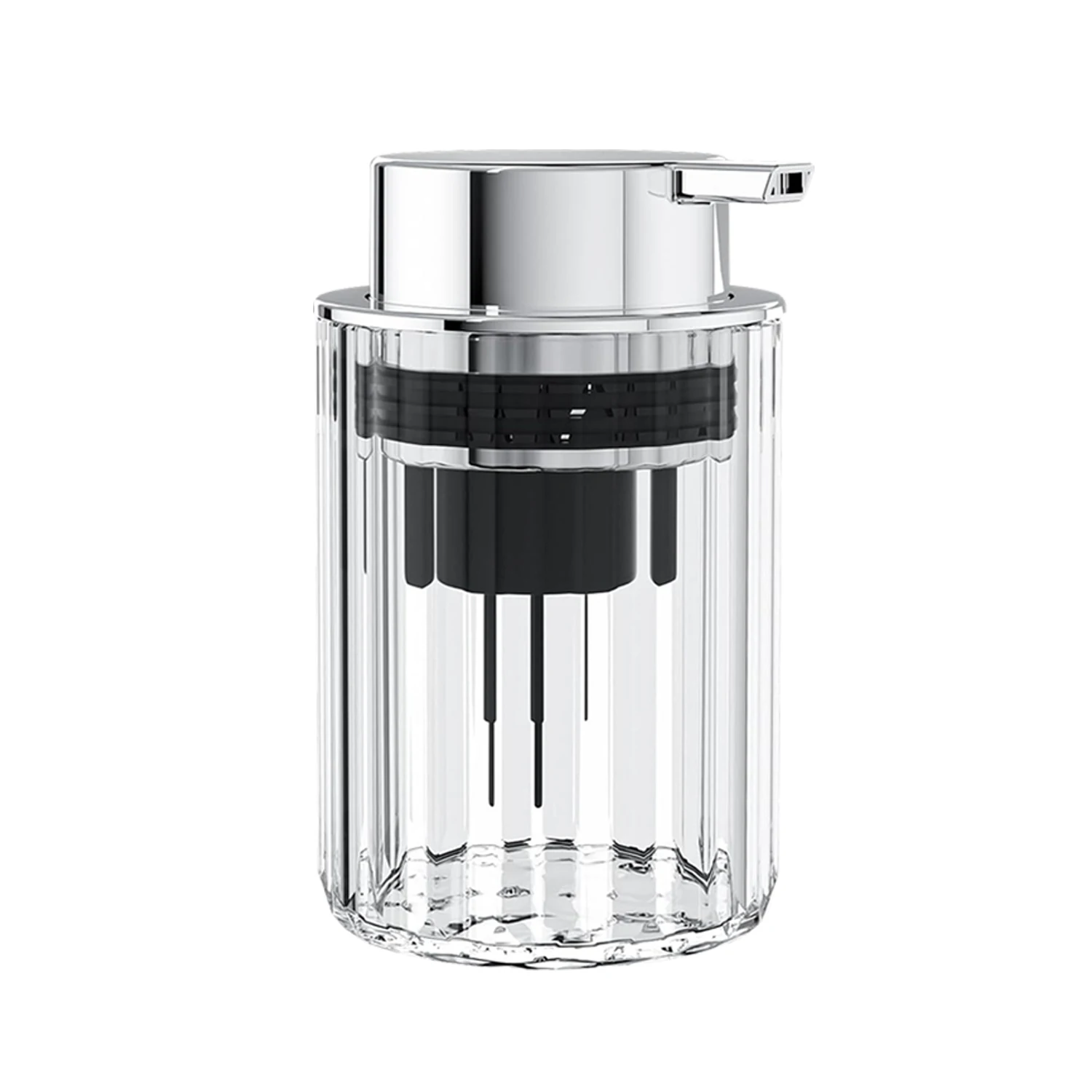 Hender skummende såpedispenser til dårlig flytende såpe mousse flaske påfyllbar kjøkken trykk-type oppvaskmiddelbeholder: misligholde tittel