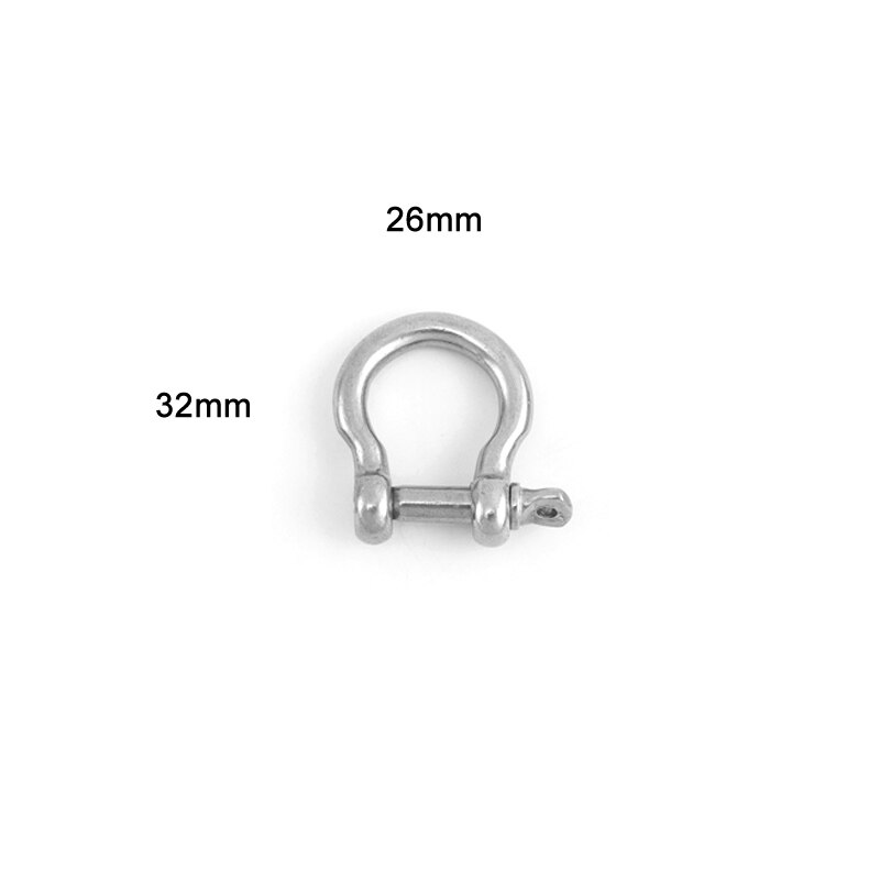Edelstahl Schraube Klettern Getriebe Karabiner Schnell Links Sicherheit Snap Haken für Luxus Hängen Ketten Anhänger Schmuck Machen: Horseshoe26x32-Steel