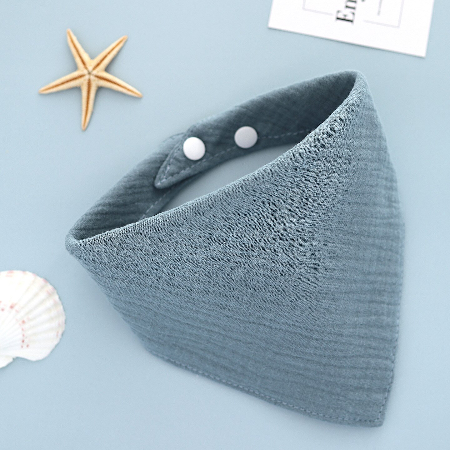 1 Pc Baby Bibs Cotton Accessories Newborn Solid Color Snap Button Soft Triangle Towel Feeding Drool Bibs