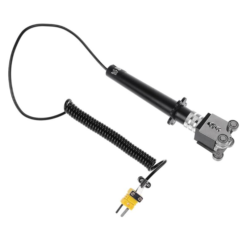 Termopar de superficie de rodillo tipo K-Sensor de temperatura de contacto de mano de 50 ~ 500 grados con rodamientos de bolas 4 ruedas WRNM-101 Y5LF
