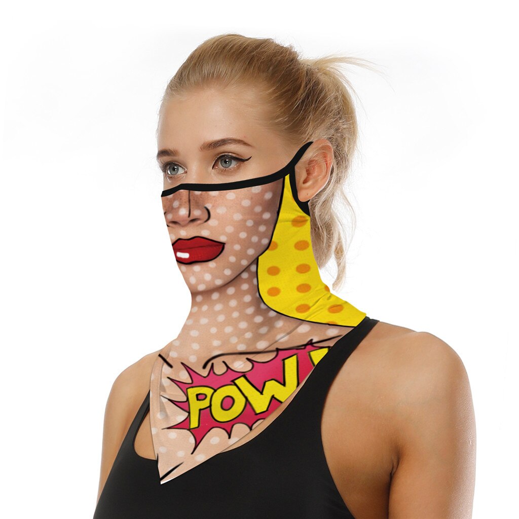 1 piece Outdoor Print Seamless Ear Mask Sports Scarf Neck Tube Face Riding Mask Scarf Activities Multi Function Bandanas: A