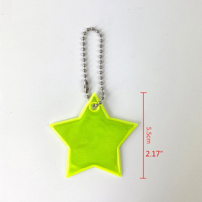 10Stck Art Sicherheit Reflektoren Schlüsselanhänger Stilvolle Reflektierende Sterne Getriebe Rucksäcke Kinderwagen Jacken Sicher Reflektor Keychain