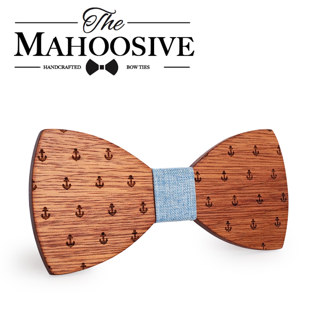 MAHOOSIVE Classic Captain Hout Strikjes Houten Vlinder Bowknots Gravatas Das