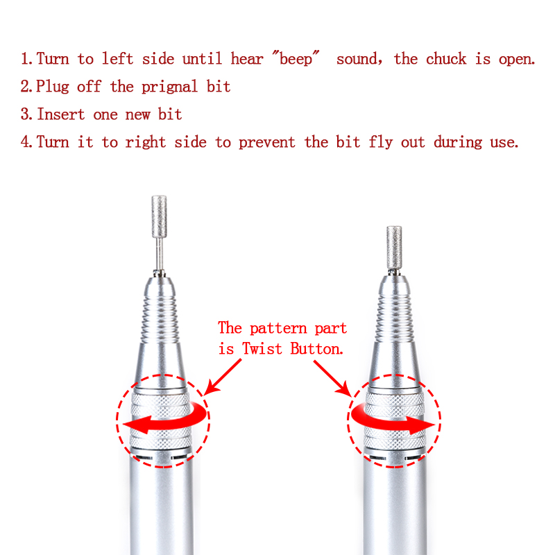 Roze 35000/25000Rpm Draagbare Nail Boor Manicure Machine Set Elektrische Nagelvijl Sterke Power Beroep Nail Tool Voor nail Salon