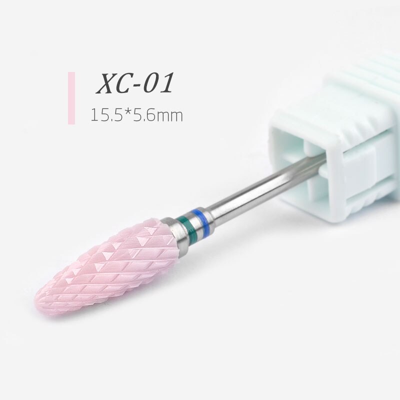 1Stck Rosa Nagel Kegel Spitze keramik Bohrer Bits Elektrische Häutchen Sauber Dreh für Manikübetreffend Pedikübetreffend Schleifen Kopf Schleifer Werkzeug: 01