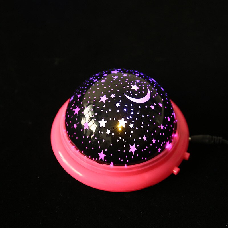 Roterande nattlampa projektor roterande stjärnhimmel stjärnhimmel master barn barn baby sömn romantisk led lampa projektion: Rosa