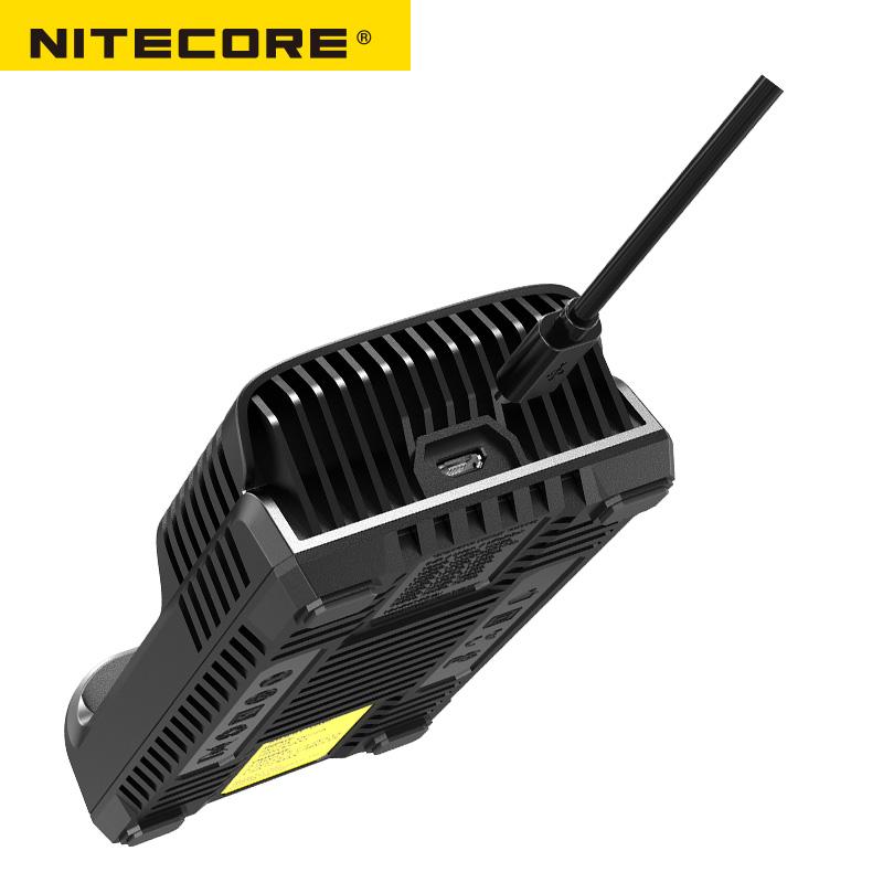 Nitecore UM2-cargador USB de doble ranura QC, circuito inteligente, seguro Global, cargador li-ion AA 16340 18650 20700 21700 26650