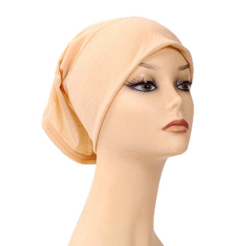 Bonnet Tube Hijab pour femmes, chapeau de chimiothérapie, couvre-tête en coton, intérieur, musulman, indien
