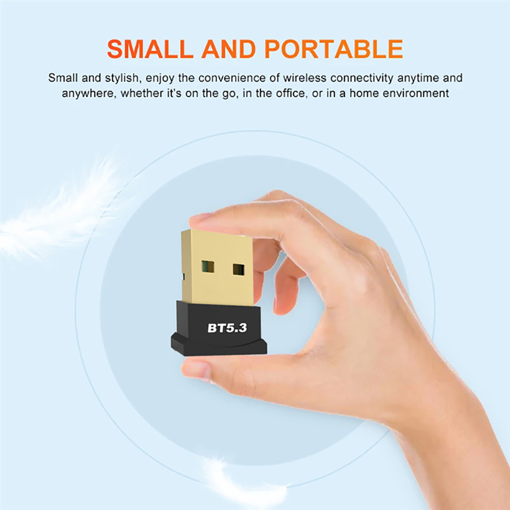 USB Bluetooth 5.3 Adapter Bluetooth 5.1 Audio Bluetooth Dongle Transmitter Receiver Wireless USB Adapter for Computer PC Laptop