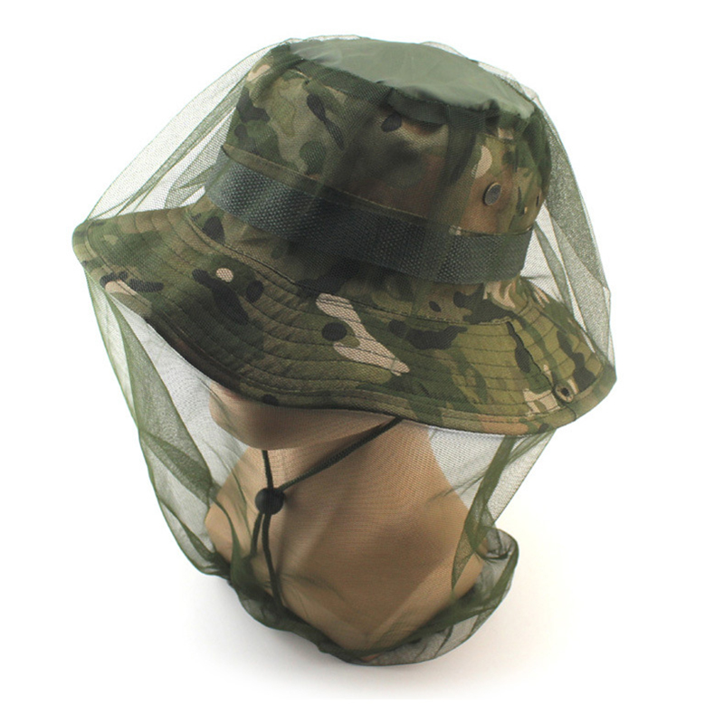 Redes de malla para cabeza de mosquitos al aire libre, sombrero de jardinería, sombrero a prueba de insectos para senderismo, Camping, pesca, redes de malla para cabeza de mosquitos al aire libre