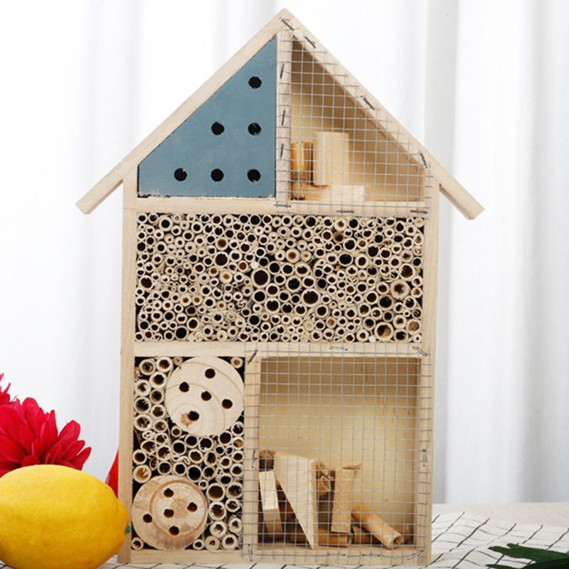 Maison d'insectes en bois hôtel abeille ruche Habitat pour coccinelles coccinelles lacewings