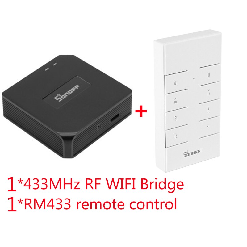 Sonoff 433MHz RF Bridge Wifi Intelligente Home Switch DIY Timer with remote control Smart Home Assistant works with eWelink App: combination 1