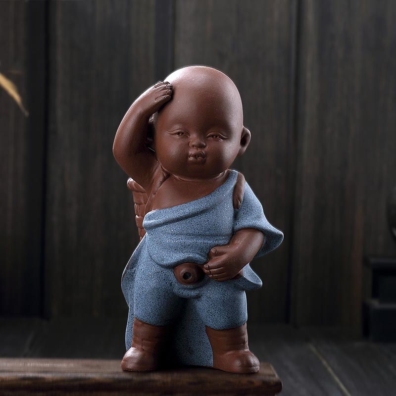 Yixing Authentic Purple Clay Spray Water Monk Tea Pet Office Tea Ceremony Accessories Decoration Crafts Sent Friends: B