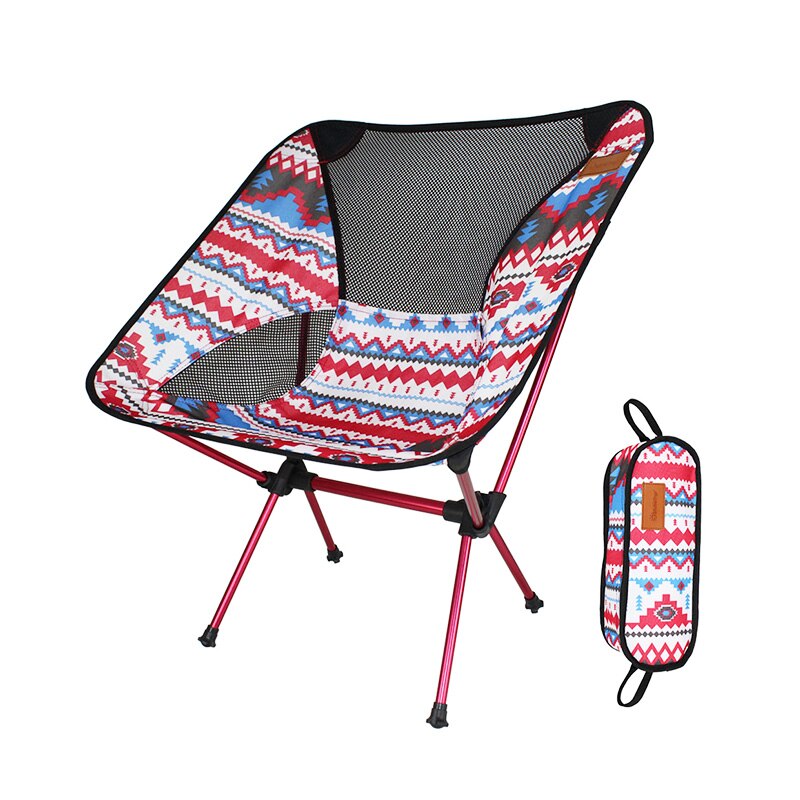 Campingstol bærbar foldestol udendørs vandre fiskestole til haven indendørs ultralet stol med opbevaringspose: Farve 4